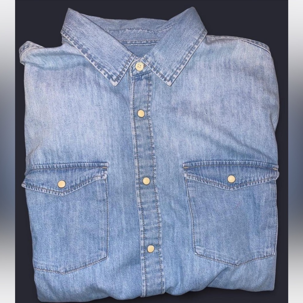 H&M Light Blue Denim Shirt